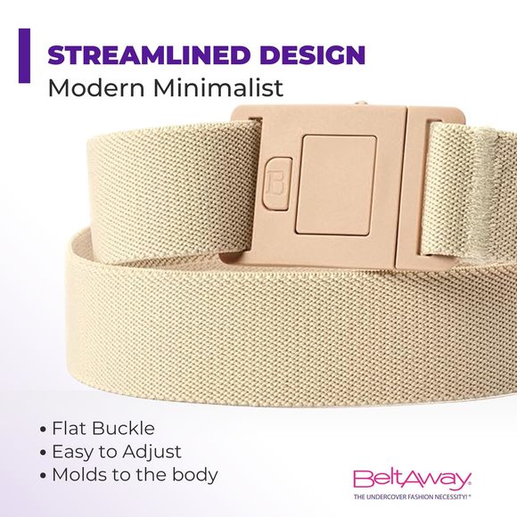 Easily Adjustable Elastic Flat Buckle No Show Belts For Women – Stretch, Low😘 - Picture 2 of 7